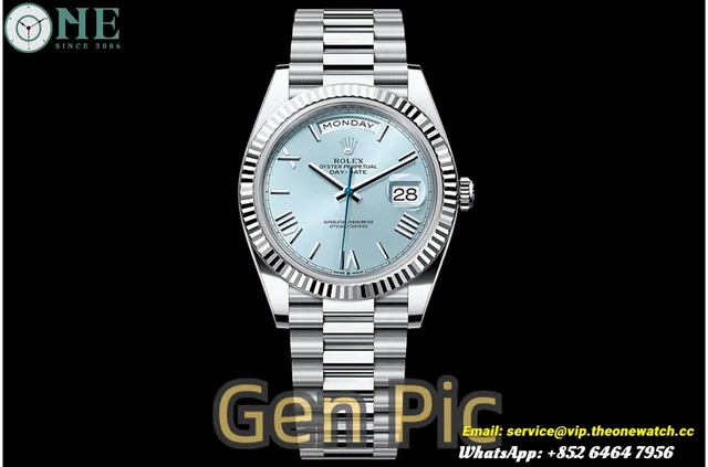 DayDate 228236 40mm SS/SS Ice Blue/Rmn VSF V2 DD3255 (Weighted Approx.182g)