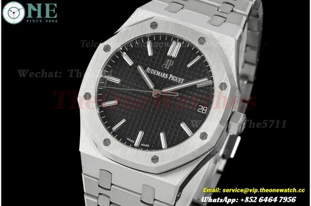 Royal Oak 15500 41mm SS/SS Black /Stk JF SA4302
